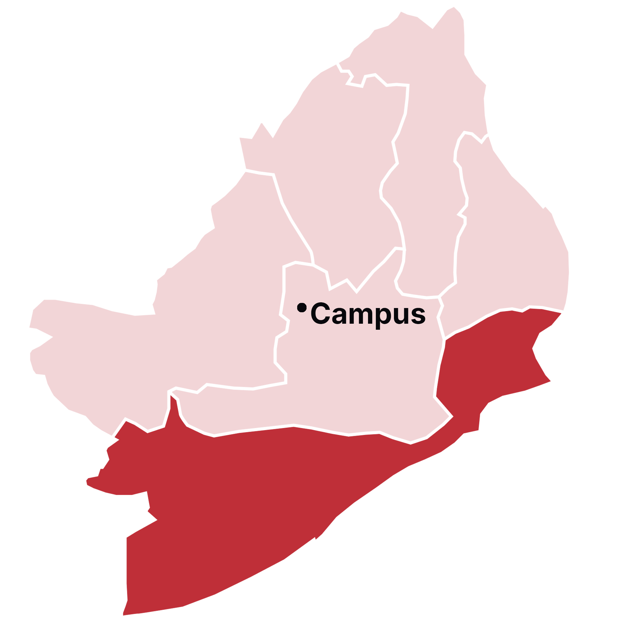 A map of Bristol's neighbourhood regions with Redcliffe and Bedminster highlighted